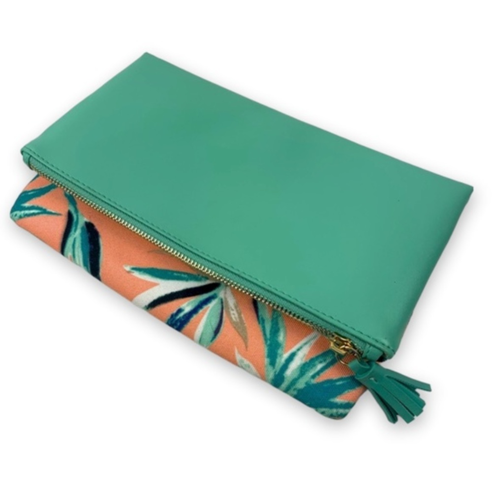 Rachel Pally Floral Pink Teal Clutch Purse